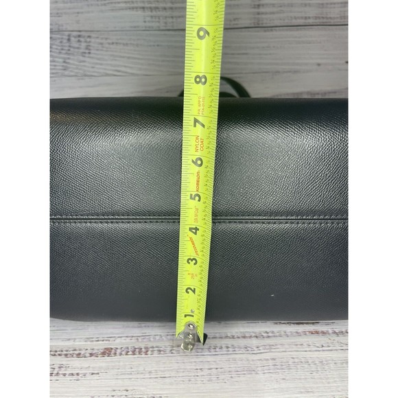 Michael Kors Houston Double Zip Crossgrain Leather Satchel NWOT Black Gold Color - Picture 16 of 16